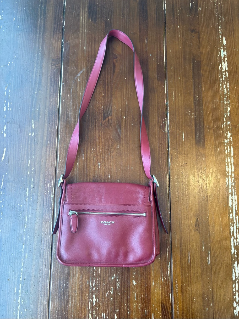 Coach Antique Rose Leather Crossbody Bag